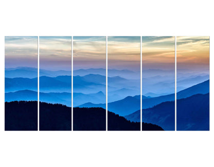 Group of Cloudy Summits Wall Art Painting