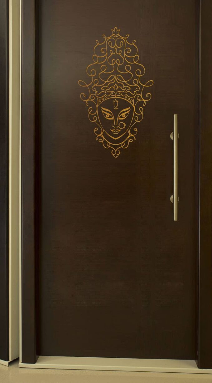 WDC01012 Goddess Durga Art Copper M room sticker