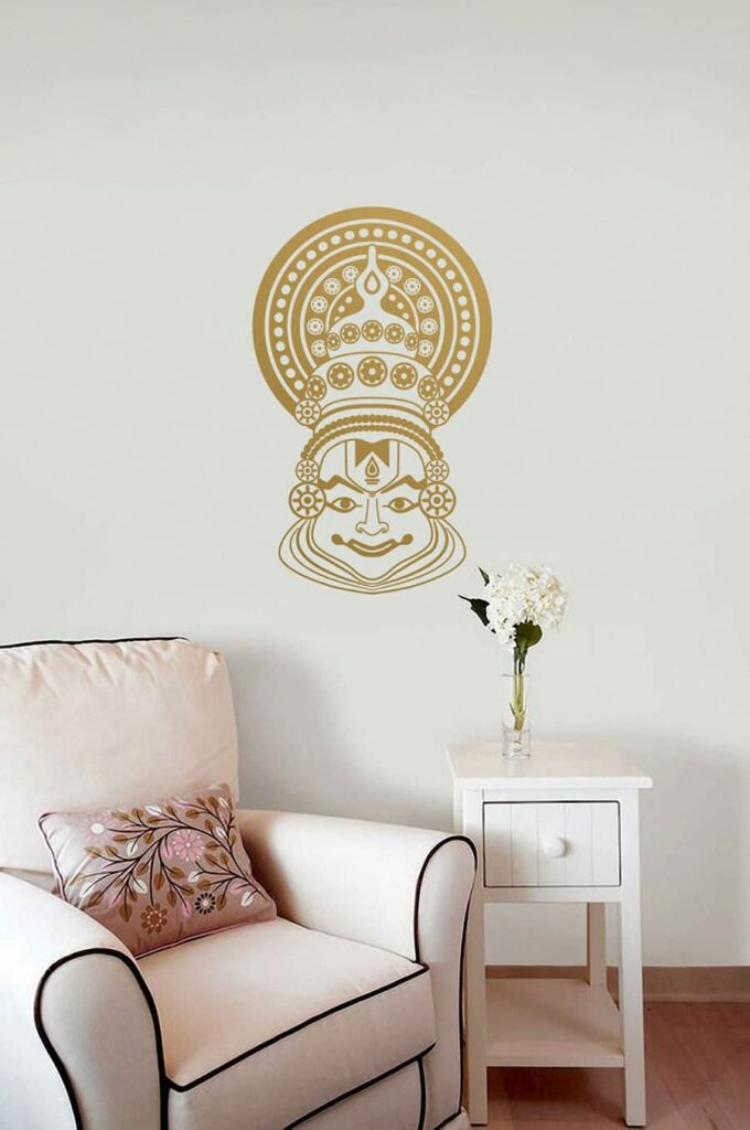 WDC01041 Kathakali Face Gold M 2 room decal