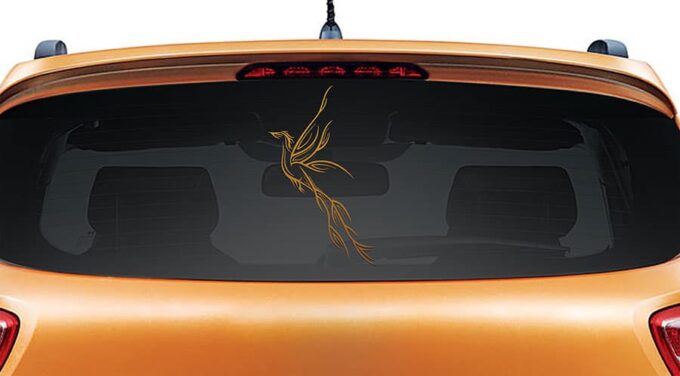 Paradise Bird Copper Rear Car Sticker