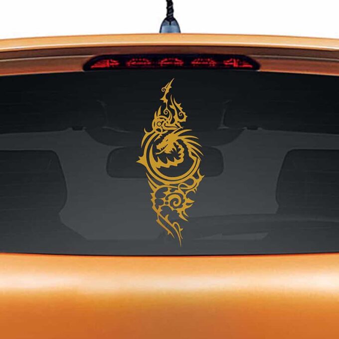 Dragon Guardian Copper Rear Car Sticker