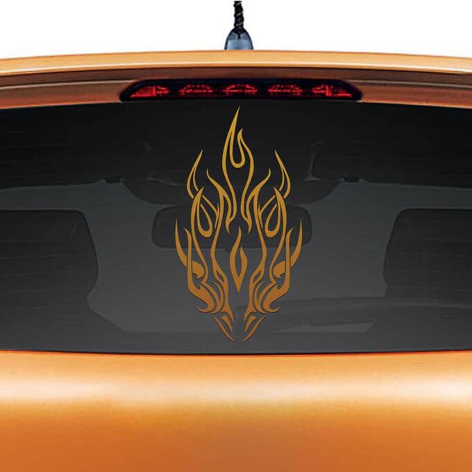 Dragon Breath Copper Rear Car Sticker