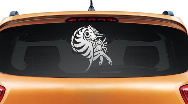 Yakari Silver Rear Car Sticker