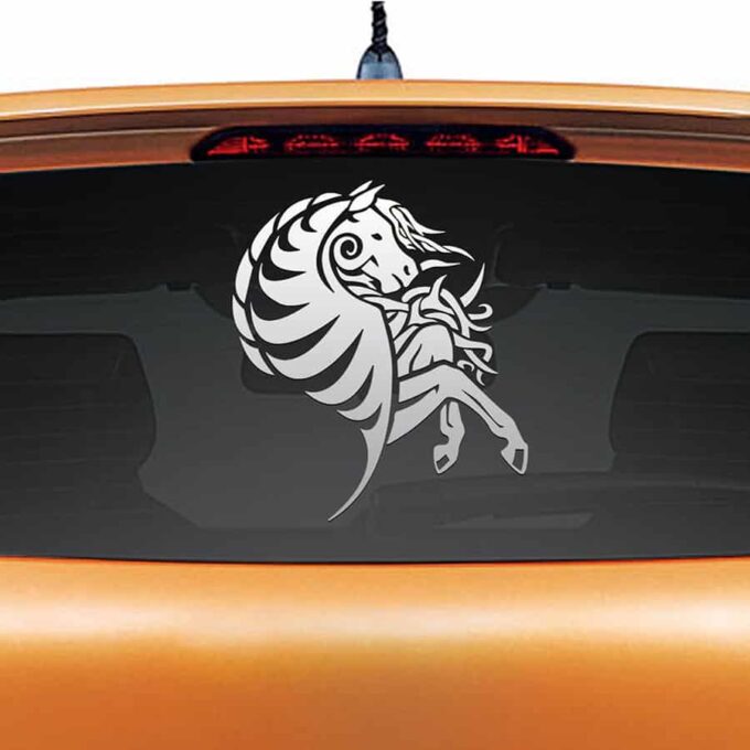 Yakari Silver Rear Car Sticker