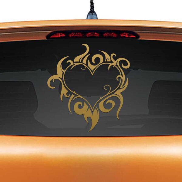 Love Grows Gold Rear Car Sticker