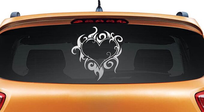 Love Grows Silver Rear Car Sticker