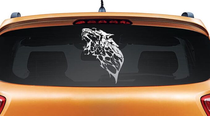 Roar of the Beast Silver Rear Car Sticker