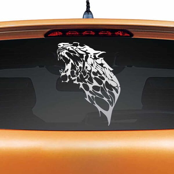 Roar of the Beast Silver Rear Car Sticker