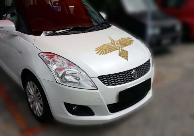 Cruise Control Gold Bonnet Car Sticker