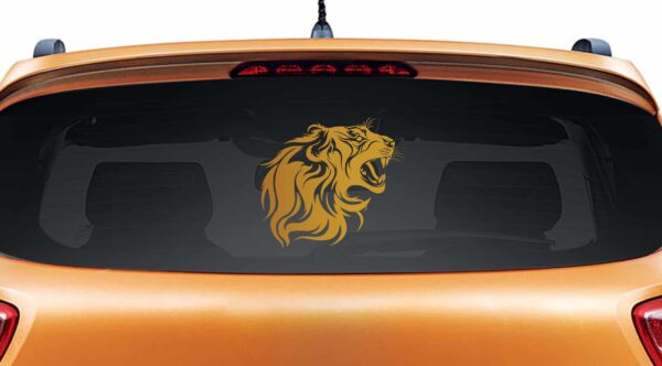 Lions Den Copper Rear Car Sticker