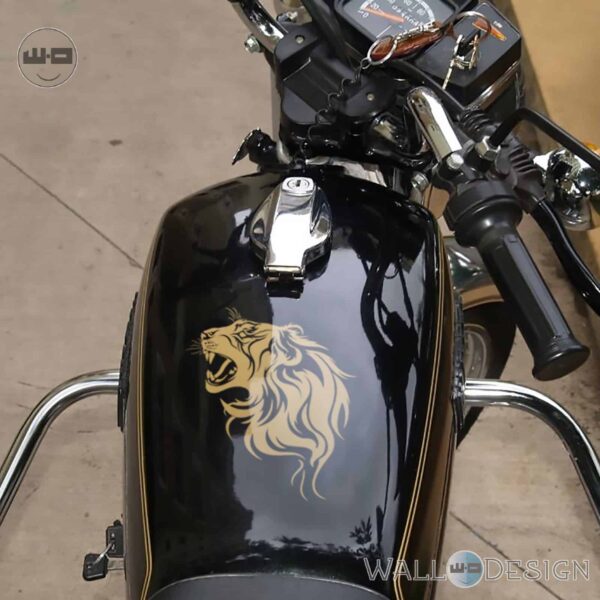 WallDesign Bike Stickers Custom Lions Den Gold Reflective Vinyl
