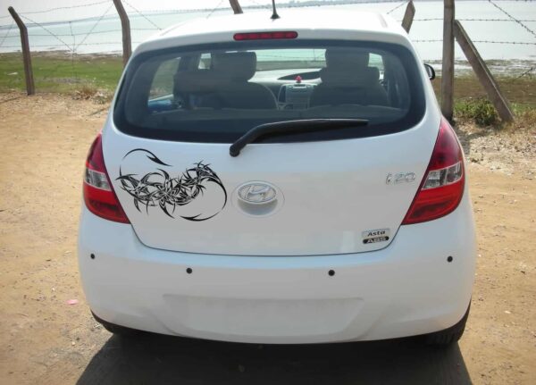 Dragon Tail Black Dicky Car Sticker