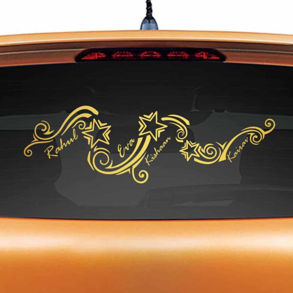Family of Stars Gold Rear Car Sticker