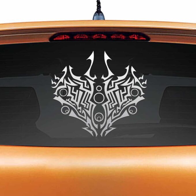 Moto Tribe Silver Rear Car Sticker