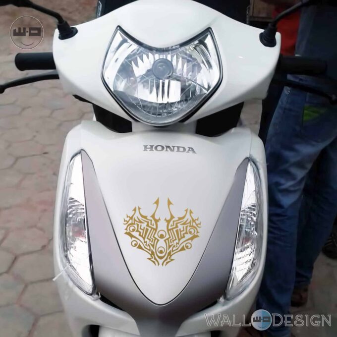WallDesign Stickers Design For Motorbikes Moto Tribe Gold Reflective Vinyl