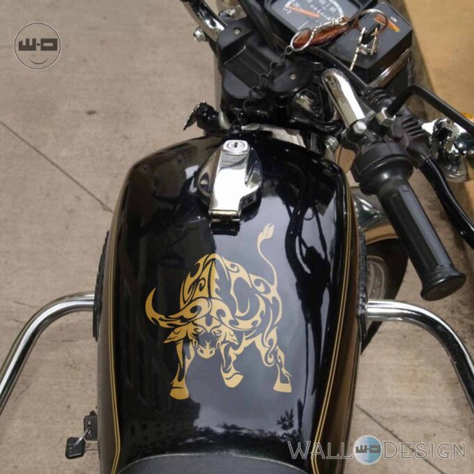 WallDesign Decals For Bikes Buffalo Soldier Gold Stickers Reflective Vinyl