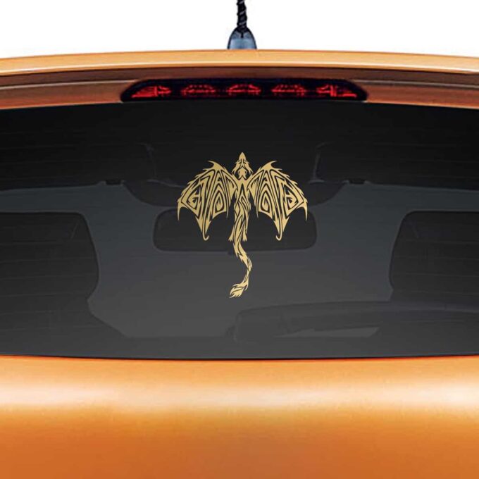 Dragon Avatar Gold Rear Car Sticker