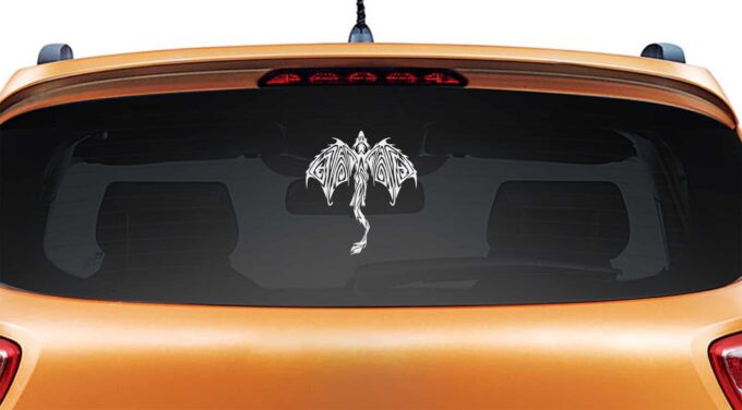 Dragon Avatar Silver Rear Car Sticker