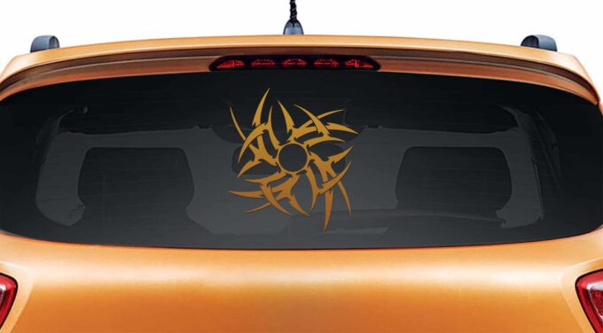 Tribal Chakra Copper Rear Car Sticker