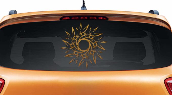 Vaastu Sun Copper Rear Car Sticker