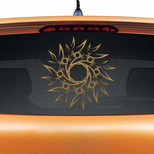 Vaastu Sun Gold Rear Car Sticker
