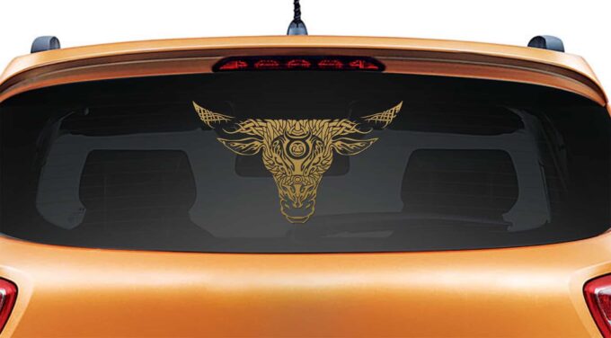 Raging Bull Gold Rear Car Sticker