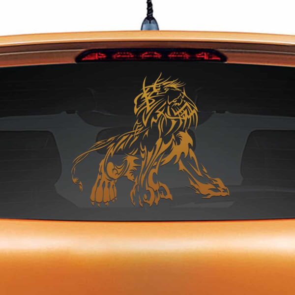 Majestic Lion Copper Rear Car Sticker