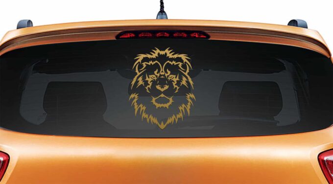 Lion King Gold Rear Car Sticker