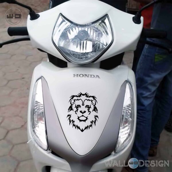 WallDesign Cool Scooter Stickers Lion King Black Reflective Vinyl