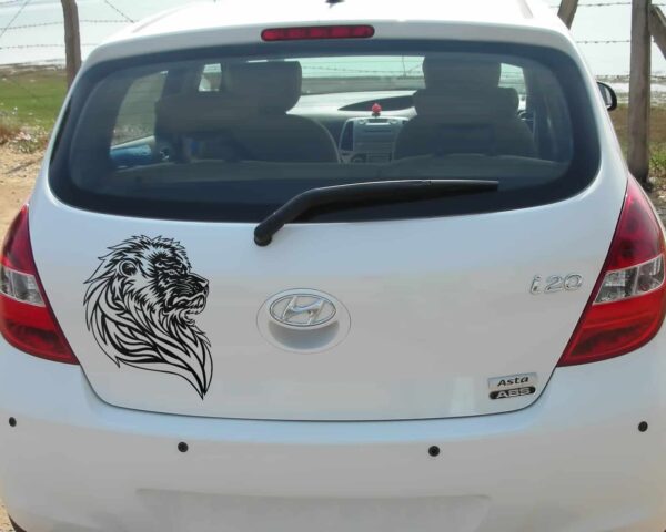 Lion Pride Black Dicky Car Sticker