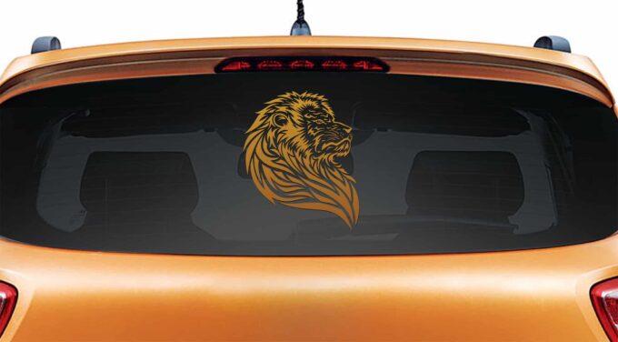Lion Pride Copper Rear Car Sticker