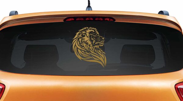 Lion Pride Gold Rear Car Sticker