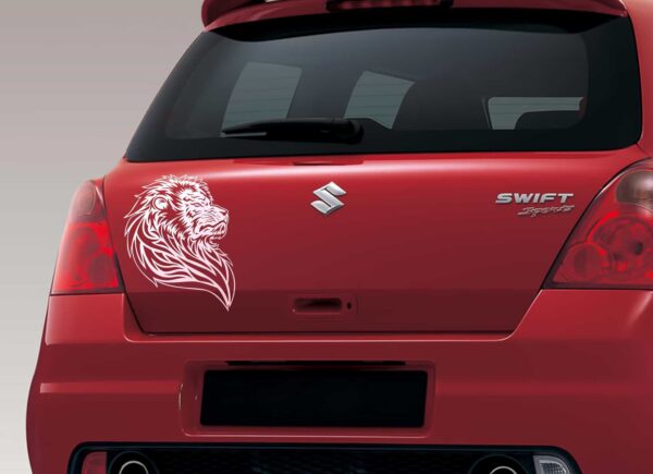 Lion Pride Silver Dicky Car Sticker