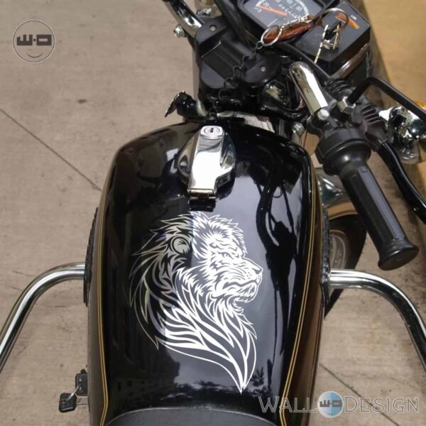 WallDesign Bike Graphics And Stickers Lion Pride Silver Reflective Vinyl