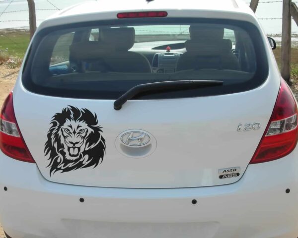 Lion Style Black Dicky Car Sticker