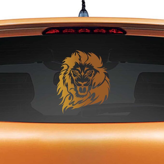 Lion Style Copper Rear Car Sticker