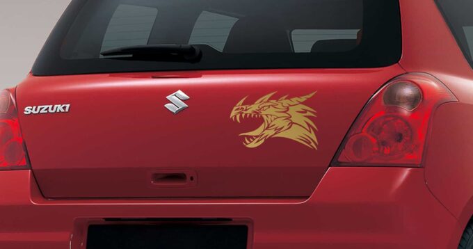 Dragon Zone Gold Dicky Car Sticker
