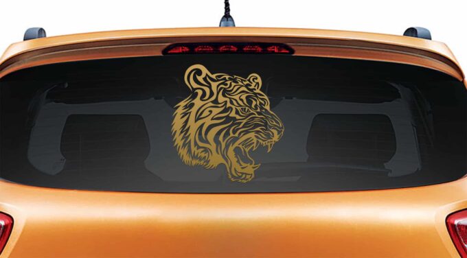Sherkhan Gold Rear Car Sticker