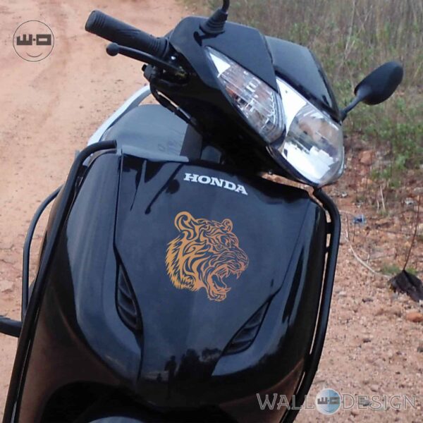 WallDesign Scooter Stickers Tribal Tiger Copper Reflective Vinyl