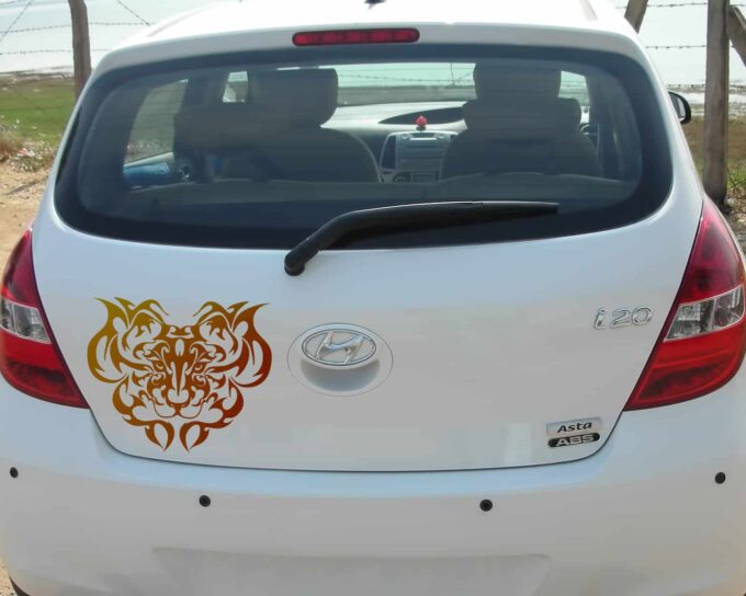 Tigers Den Copper Dicky Car Sticker