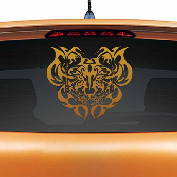 Tigers Den Copper Rear Car Sticker