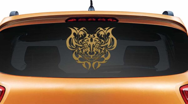 Tigers Den Gold Rear Car Sticker