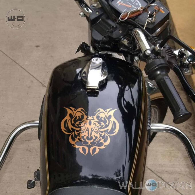 WallDesign Bike Body Stickers Tigers Den Copper Reflective Vinyl