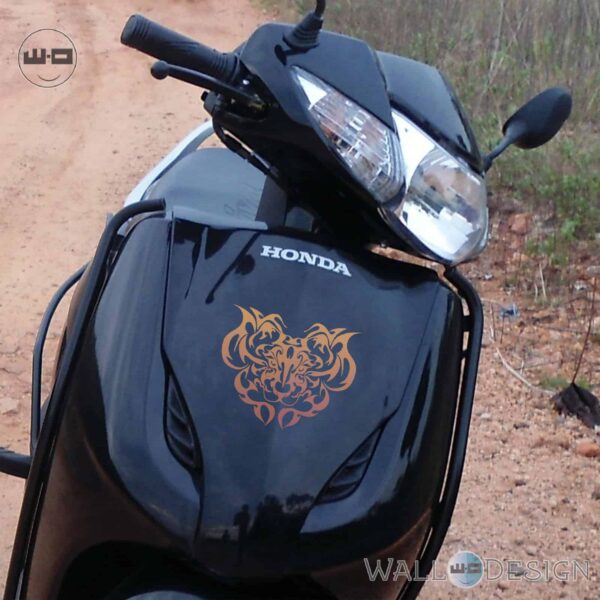 WallDesign Scooter Body Stickers Tigers Den Copper Reflective Vinyl