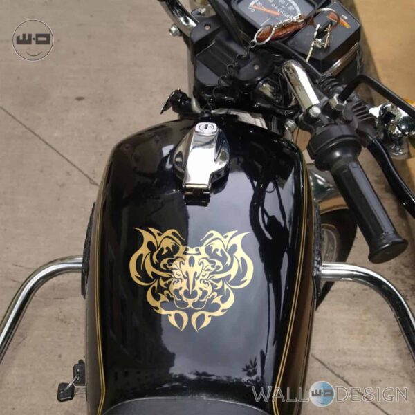 WallDesign Graphics For Bike Stickering Tigers Den Gold Reflective Vinyl
