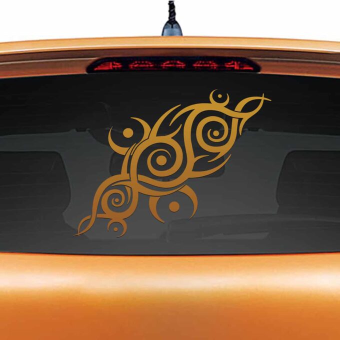 Drishti Copper Rear Car Sticker