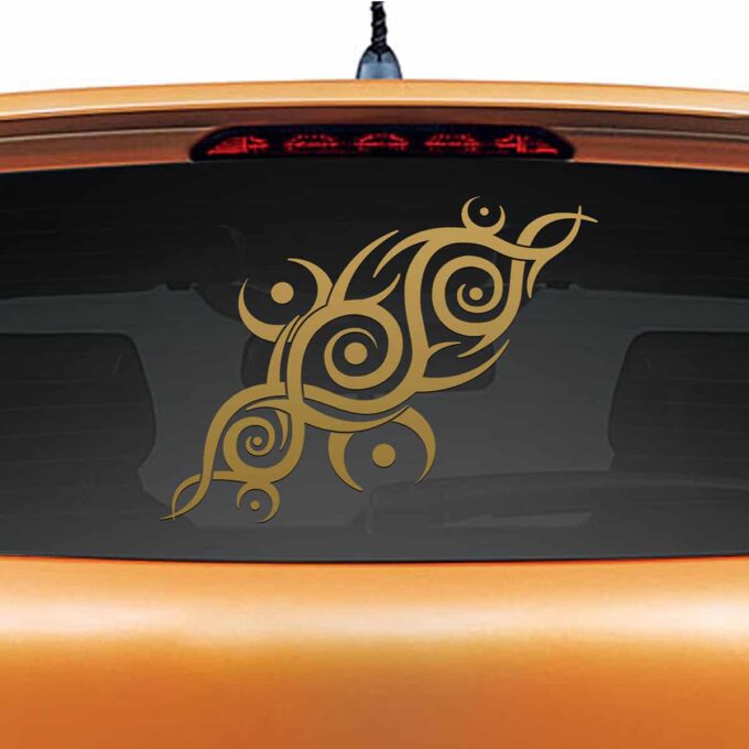 Drishti Gold Rear Car Sticker