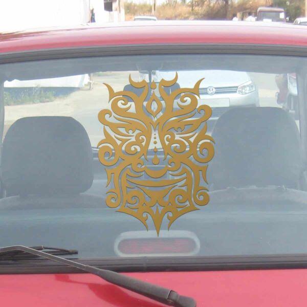 Face Off Gold Rear Car Sticker