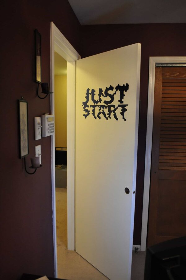Just start Door room sticker