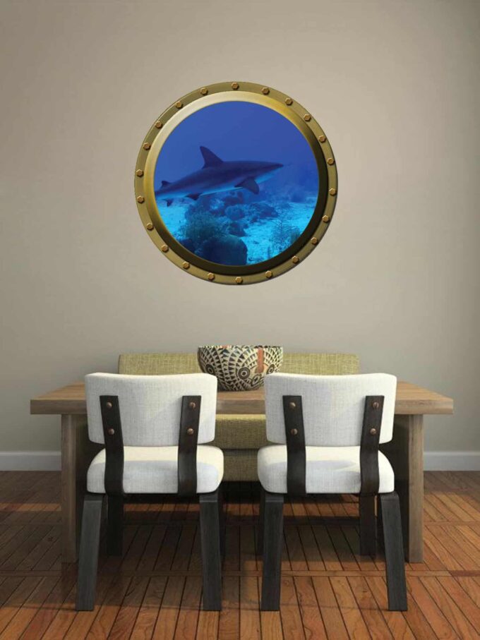 Submarine window illusion Dining room sticker